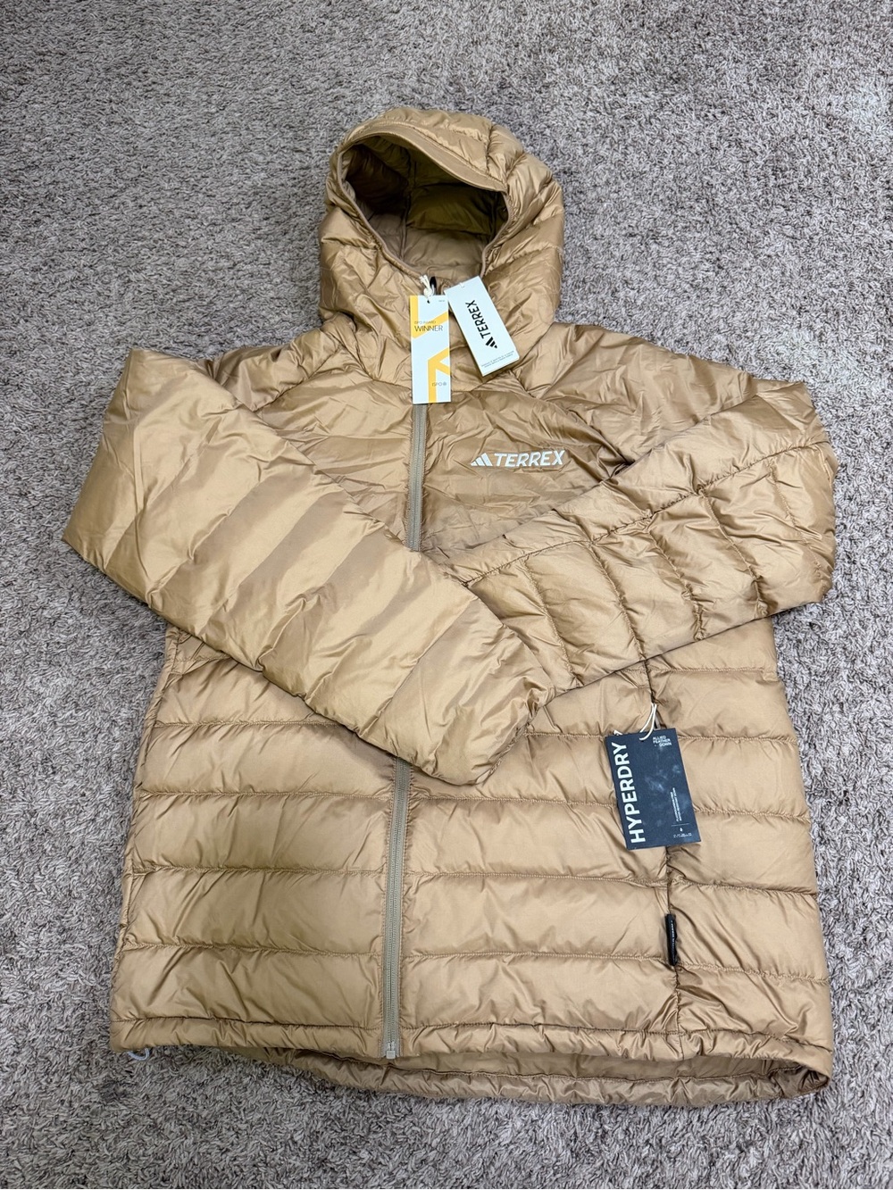 Adidas Terrex XPERIOR Climawarm+ Down Hooded Jacket Men’s Size Large JL5561